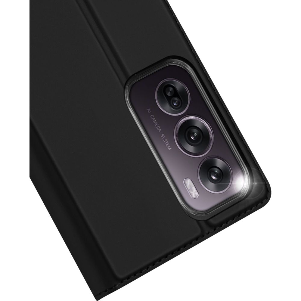 Etui z klapką Dux Ducis Skin Pro do Oppo Reno12 Pro, czarne